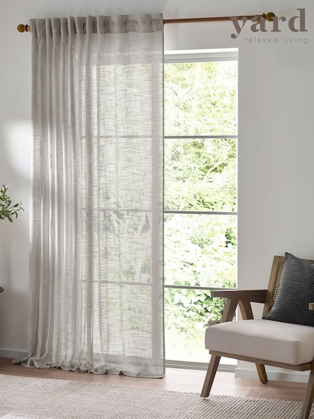 Yard Grey Cirrus Woven Sheer Panel Curtains (V30877) | €55 - €96