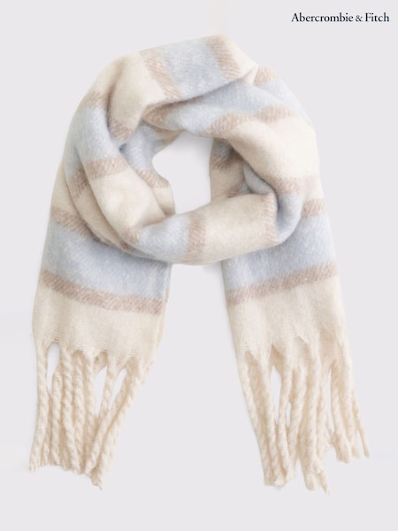 Abercrombie & Fitch Grey Woven Cosy Scarf (V30926) | SGD 87
