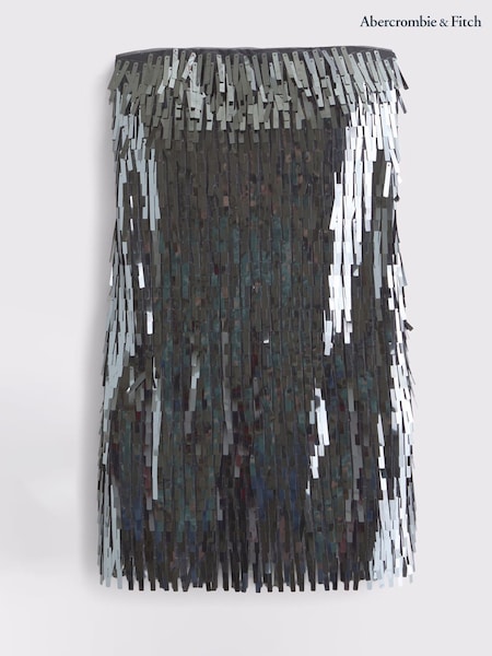 Abercrombie & Fitch Grey Strapless Skort Mini Dress (V30931) | AED419