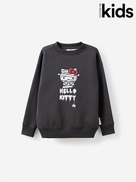 Cotton On Black Sammy Oversized Crew Top (V30964) | 114 QAR