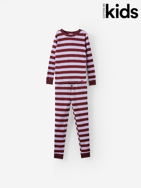 Cotton On Brown Jesse Long Sleeve Pyjamas (V30982) | 94 QAR