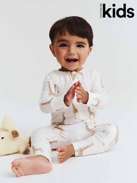 Cotton On White Long Sleeve Zip Romper (V30995) | €20