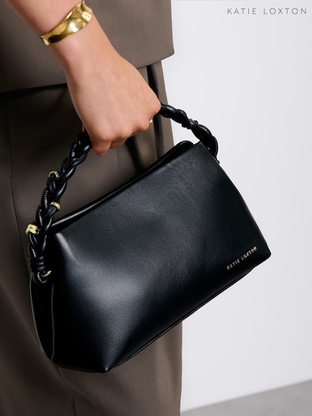Katie Loxton Black Arden Braided Top Handle Bag (V31048) | €60