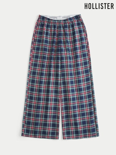Azul oscuro - Hollister Flannel Check Pyjama Bottoms With Logo Waistband (V31138) | 40 €