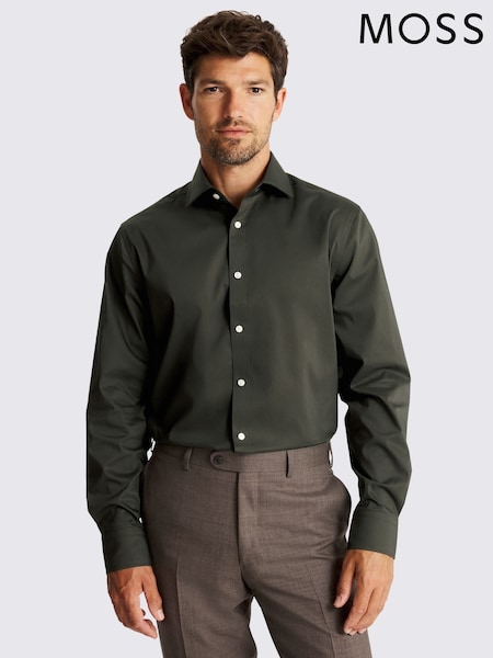 MOSS Regular Fit Green Stretch Shirt (V31164) | 173 QAR