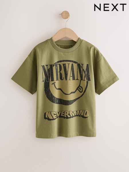 Nirvana カーキ - バンドTシャツ(3 ~ 16 歳)