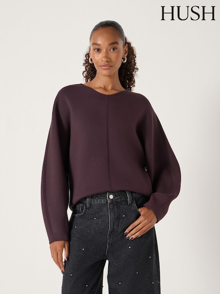 Hush Purple Barrel Sleeve Sweatshirt (V31350) | €95