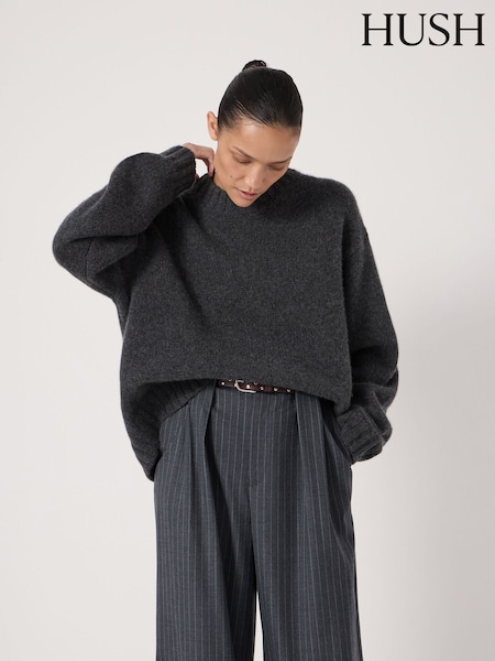 Grau - Hush Cora Relaxed Chunky Cashmere Crew Jumper (V31390) | 406 €