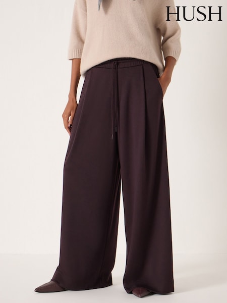 Hush Purple Taylor Wide Leg Trousers (V31401) | €108