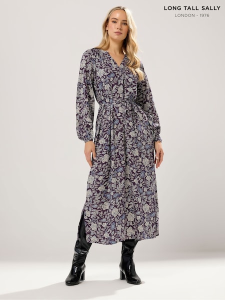 Long Tall Sally Purple Placket Midaxi Dress (V31459) | 203 QAR