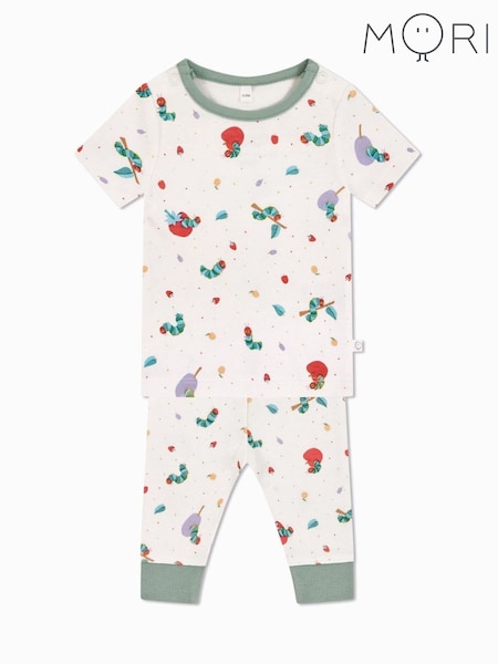 MORI Cream Dove Supersoft Short Sleeve Pyjamas Set (V31487) | 171 QAR - 181 QAR