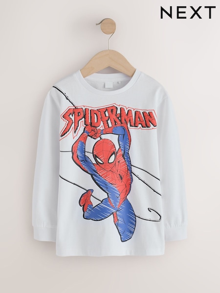 白色 - Spiderman Long Sleeve T-shirt (3-16yrs)