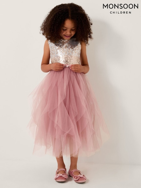Monsoon Simone Sequin Tulle Ruffle Dress (V31516) | ‏462 د.إ.‏ - ‏ 533‏ د.إ.