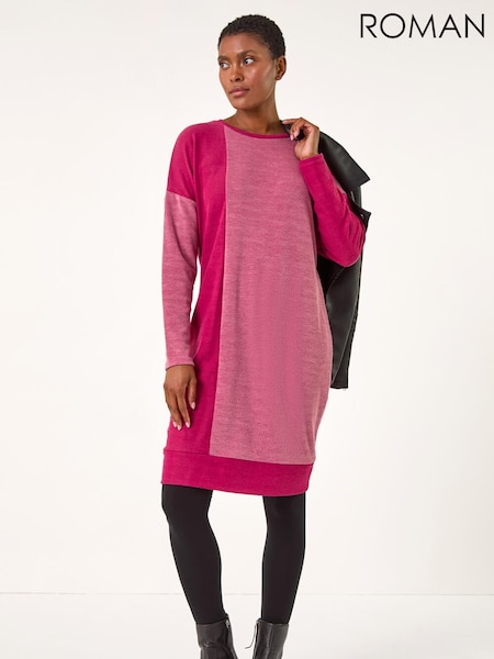 Roman Red Colour Block Stretch Jumper Dress (V31585) | €56