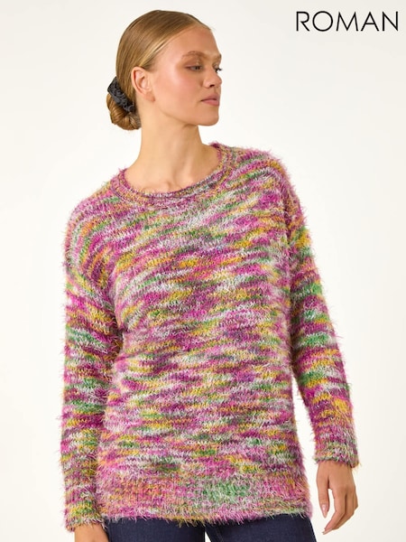 Roman Red Fluffy Knit Jumper (V31602) | €53