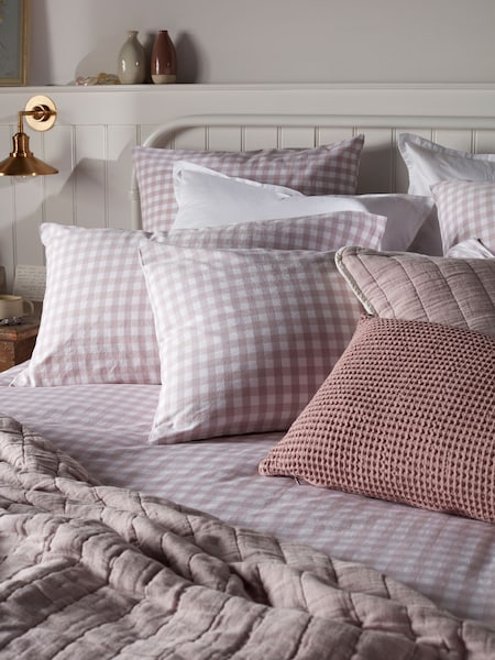 Secret Linen Store Vintage Rose Harriet Gingham Pillowcase (V31867) | AED99
