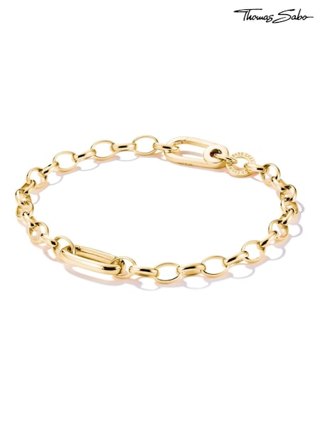 Thomas Sabo Gold Tone Charm Connect Link Bracelet (V31900) | €191