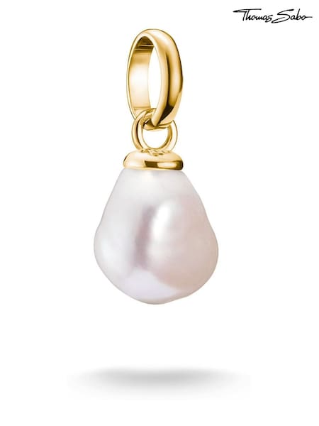Thomas Sabo Gold Tone Charm Connect Freshwater Pearl Pendant (V31912) | €44