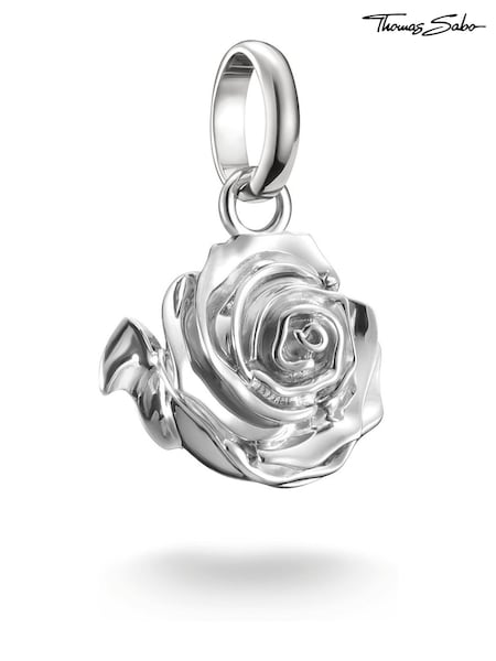 Thomas Sabo Silver Plated Charm Connect Rose Blossom Pendant (V31928) | €89