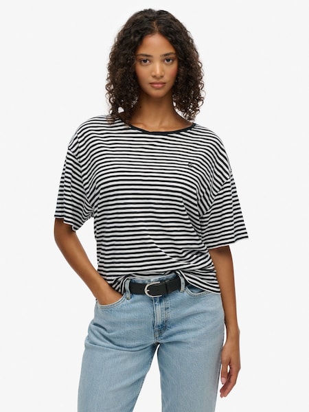 Superdry Black Studios Dropped Shoulder T-Shirt (V32005) | R$ 195