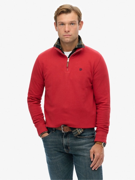 Superdry Red Preppy Half Zip Jumper (V32118) | €72