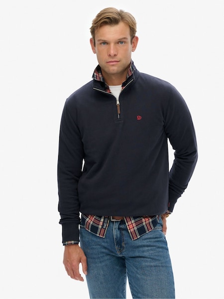 Superdry Blue Preppy Half Zip Jumper (V32133) | €72