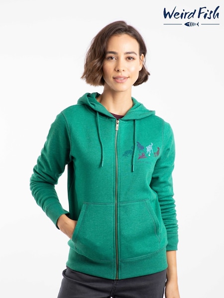 Weird Fish Green Franchises Graphic Full Zip Hoodie (V32219) | €69