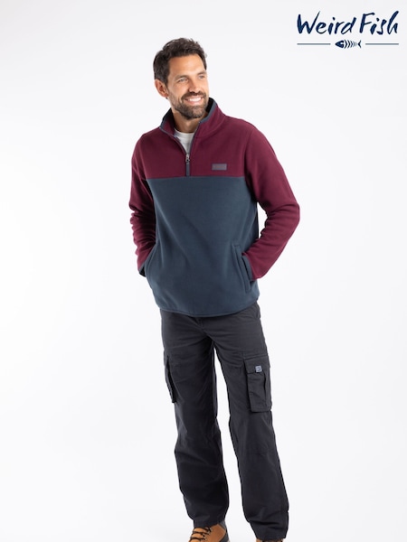 Weird Fish Purple Tristan 1/4 Zip Colour Block Micro Fleece (V32230) | € 86