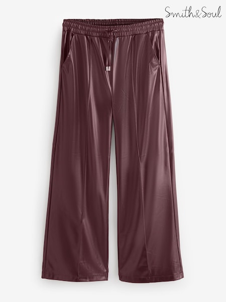 Smith & Soul Red Faux Leather Trousers (V32443) | €133