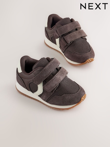 Chocolate Brown - Touch Fastening Trainers