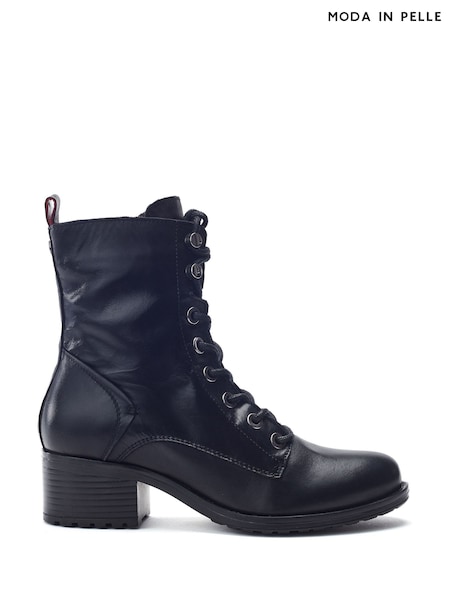 Moda in Pelle Black Bezzy Lace Up Casual Boots (V32583) | €206