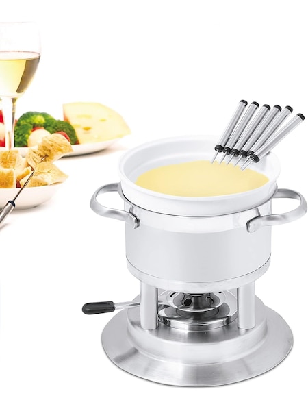 Swissmar Mettalic Silver Arosa Foundue 11 Piece Set (V32780) | €163