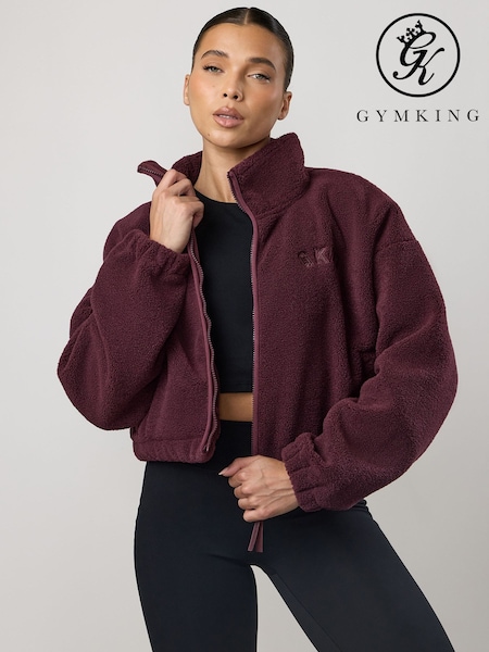 Gym King Cropped Borg Full Zip Jacket (V32948) | 92 €