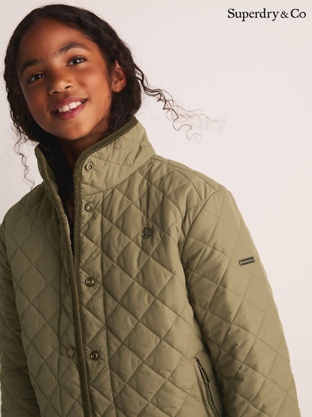 Green - Superdry Quilted Jacket