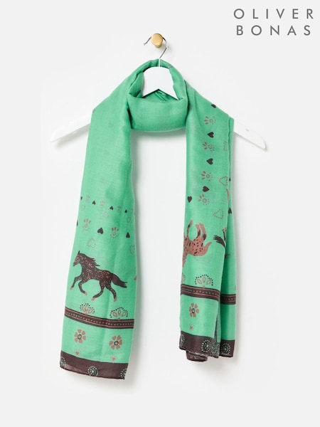 Oliver Bonas Brown Leopard Print Lightweight Scarf (V34330) | €35