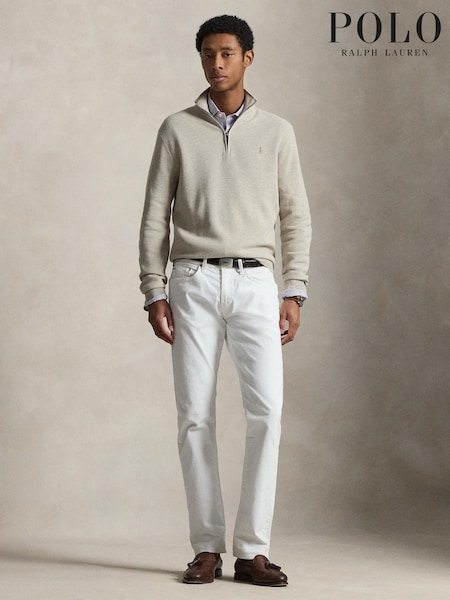 Natural - Regular Polo Ralph Lauren Sweater-half Zip Jumper