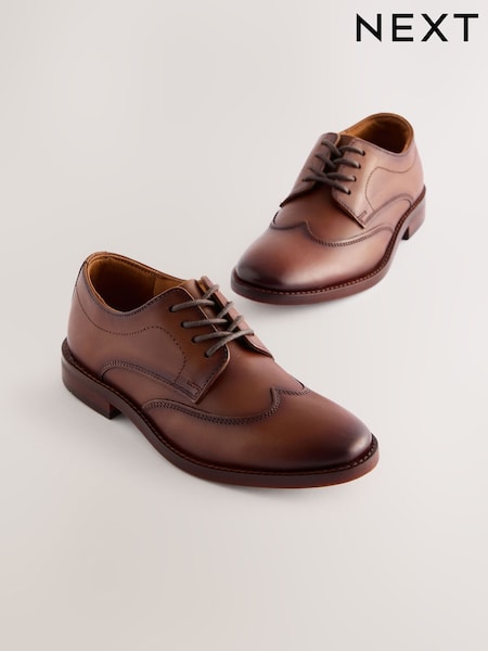 Tan Brown - Lace-up Smart Shoes