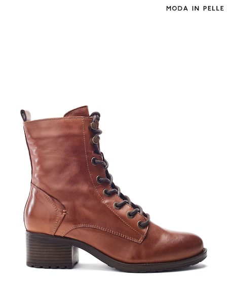 Moda in Pelle Tan Bezzy Lace Up Casual Boots (V34688) | €208