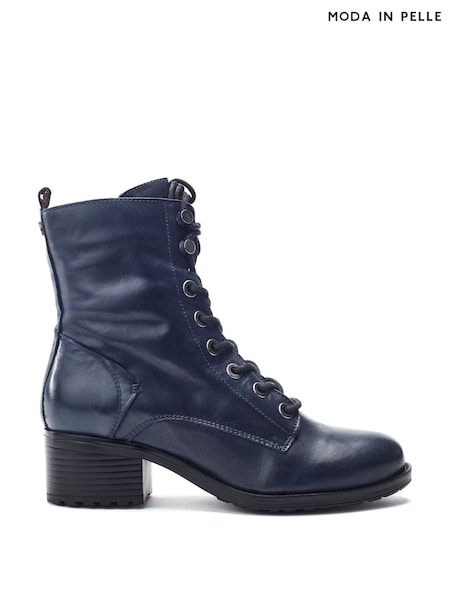 Moda in Pelle Navy Bezzy Lace Up Casual Boots (V34689) | €208
