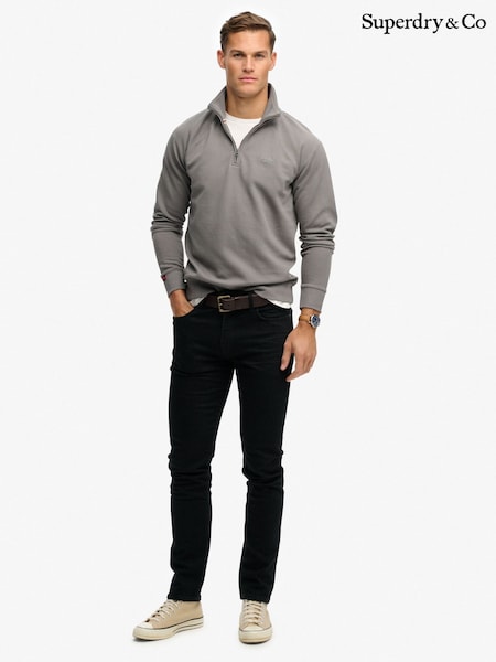 Superdry Grey Essential Logo Raglan Henley Jumper (V34767) | €72