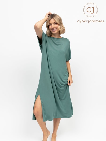 Cyberjammies Green Jersey Cap Slv Long Nightdress (V34878) | €50