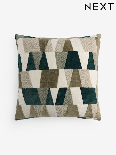 Cut Velvet Geo Zig Cushion