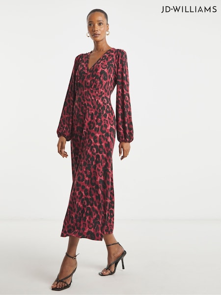 JD Williams Red Soft Touch V-Neck Tea Dress (V35003) | R$ 335