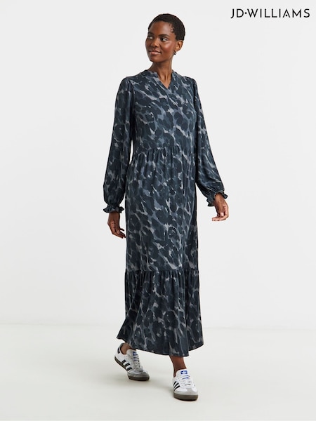 JD Williams Soft Touch Long Sleeve Notch Neck Dress (V35006) | 48 €