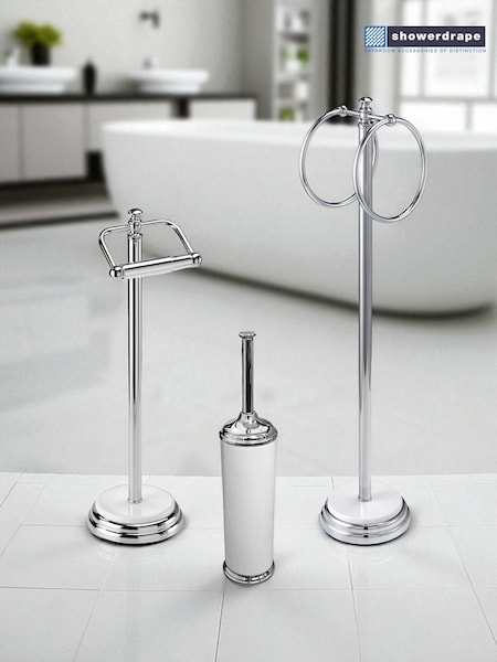 Showerdrape Set of 3 Opera Toilet Roll Holder Brush & Towel Ring (V35222) | 163 €