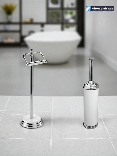 Showerdrape Opera 2 Piece Toilet Roll Holder & Toilet Brush (V35225) | 98 €
