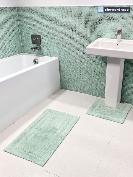 Showerdrape Pinnacle Cotton Bath & Pedestal Mat Set (V35232) | 35 €