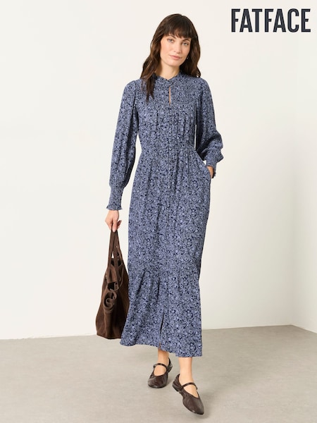Bleu 2 Ton Fleuri - Fatface Sparkle Maxi Dress