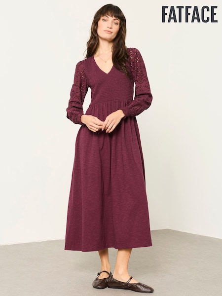 Dark Purple - Fatface Midi Jersey Dress