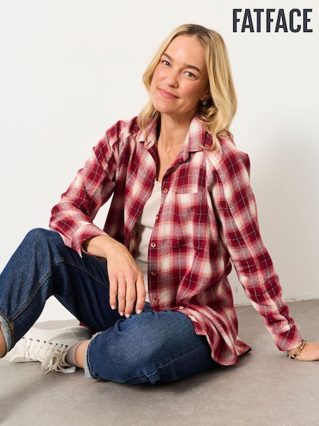 Red - Fatface Check Shirt